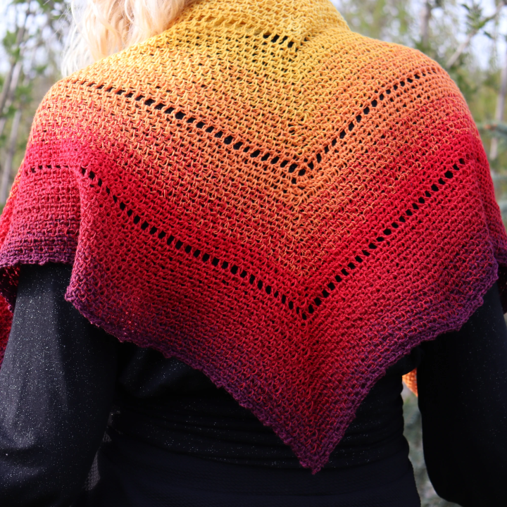 Chusta Mech Ombre Czerwono - żółta | Sklep Fundacji Motywajki