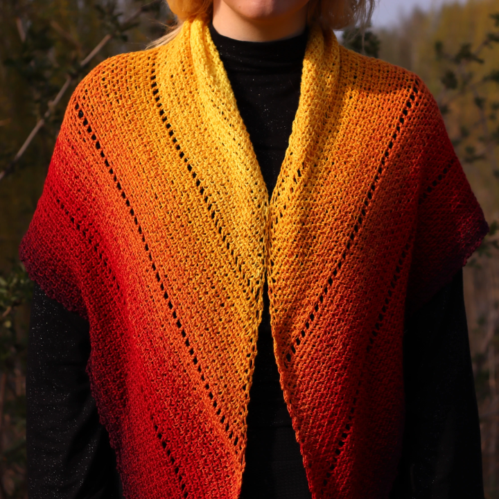 Chusta Mech Ombre Czerwono - żółta | Sklep Fundacji Motywajki