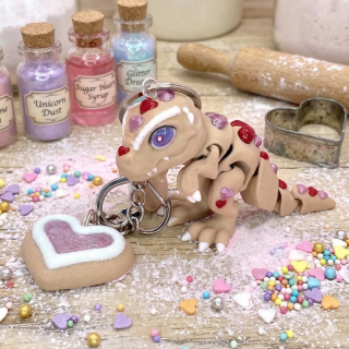Brelok T-Rex Ciasteczkowe Serduszko | Sklep Fundacji Motywajki
